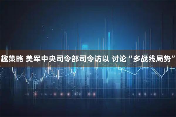 趣策略 美军中央司令部司令访以 讨论“多战线局势”